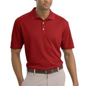 Nike Golf Red Dri-Fit Classic Mesh Polo Shirt Short Sleeve Shirt Varsity Red L